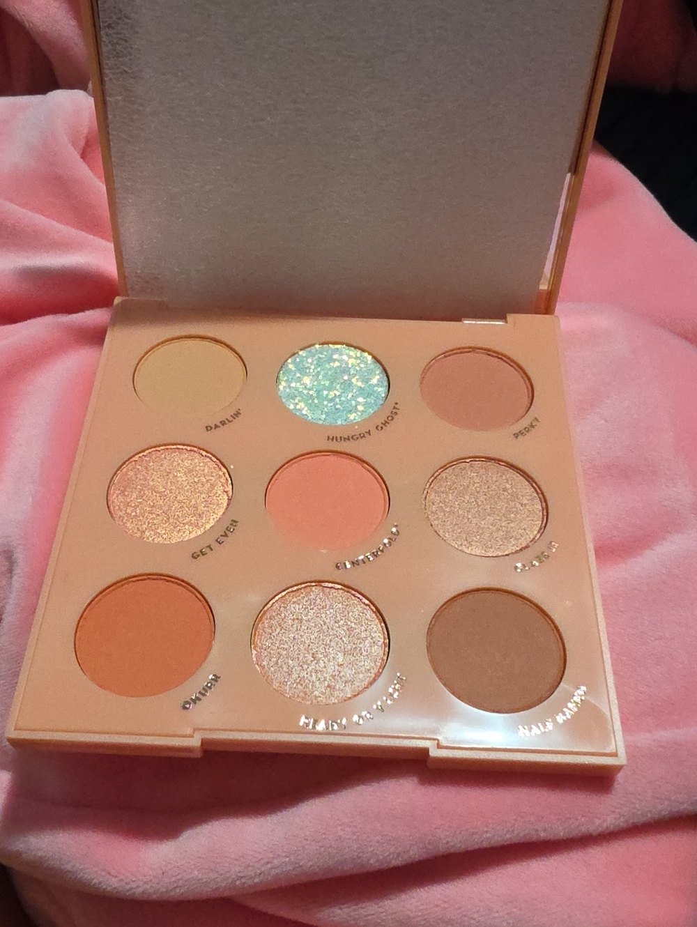 Colourpop 9-Pan Women’s Eyeshadow Palette — Warm Peach & Pink Tones with Shimmer